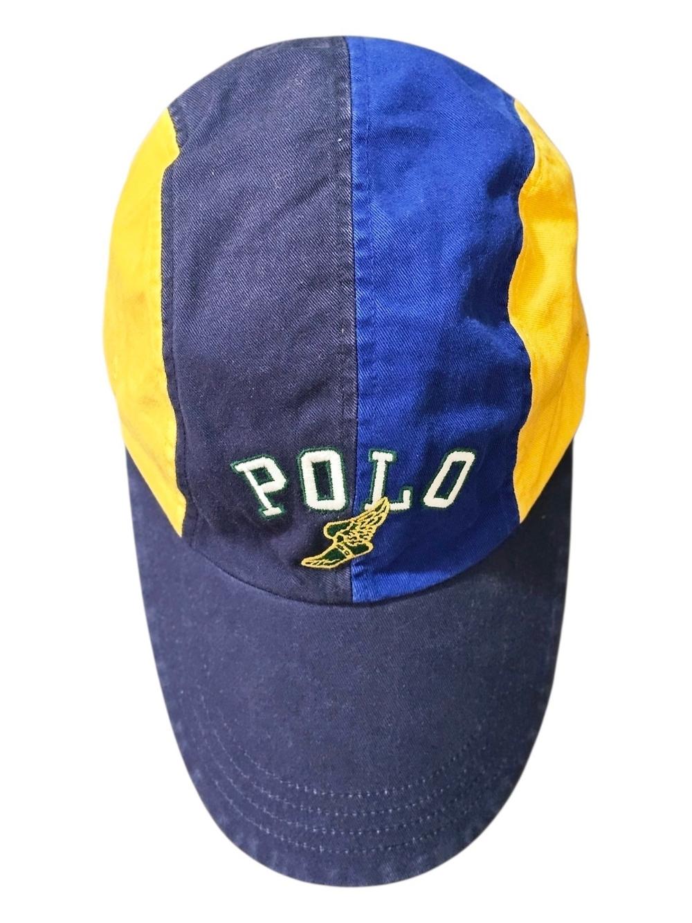 Ralph Lauren Colorblock POLO Cap - Navy, Royal Blue & Yellow